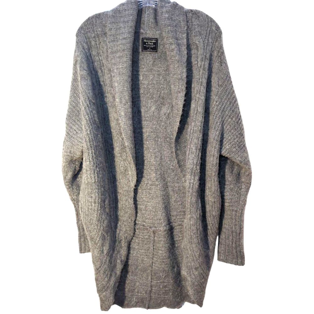 Abercrombie & Fitch Grey Open Front Cardigan SMALL